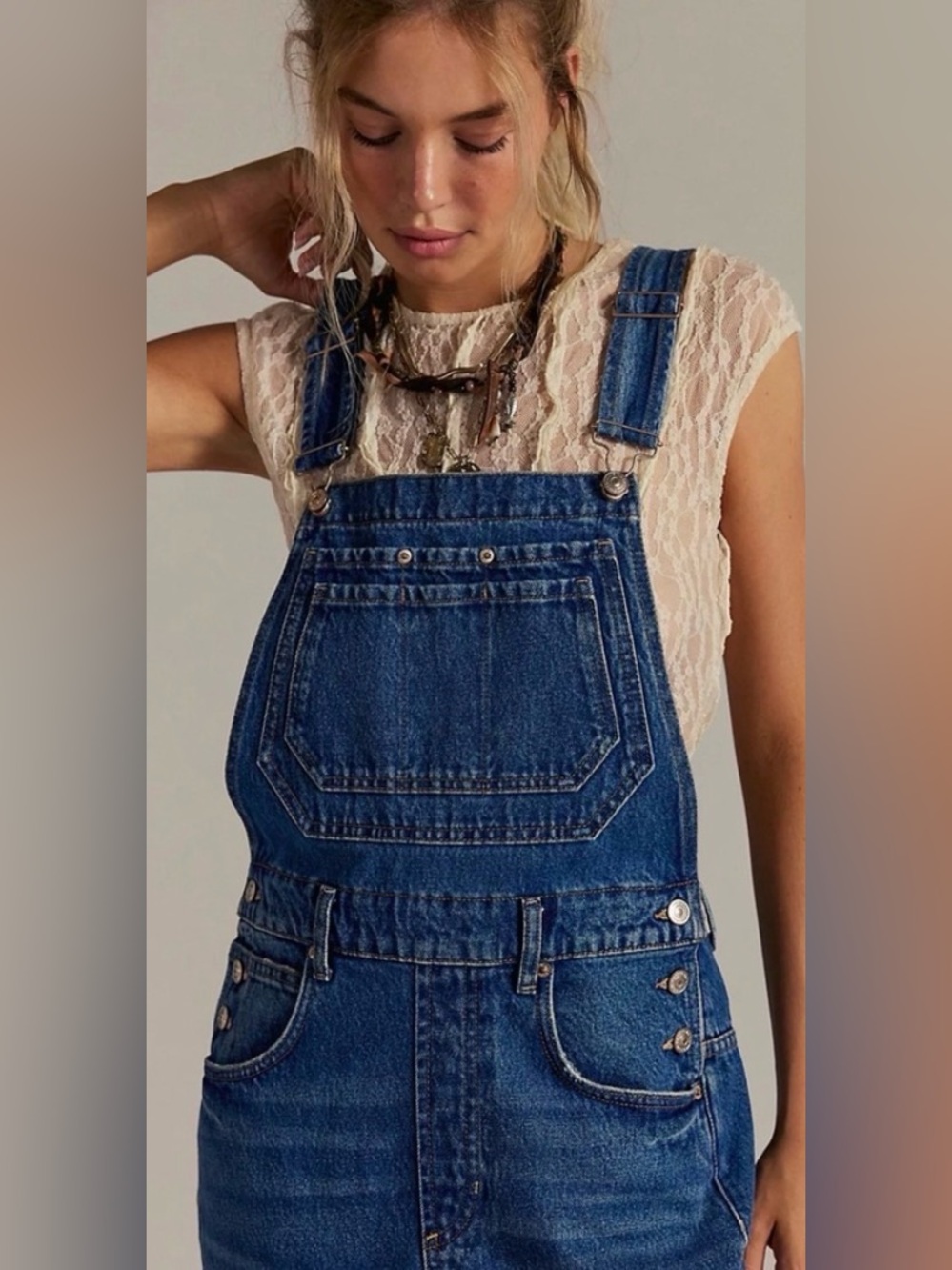 NWOT. Free people We The Free Deep Trance Overalls. Size XS. Color Reverie